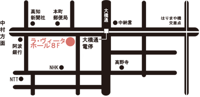 地図：ラヴィータホール