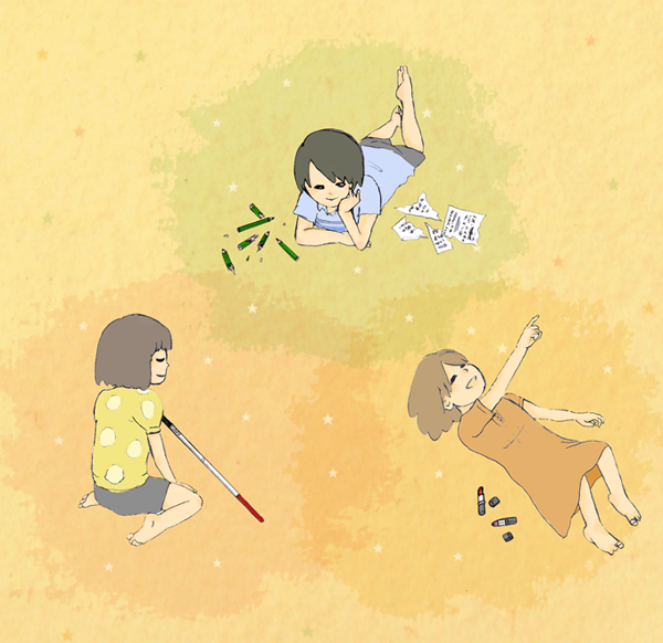 もう、なにもうかばない。イメージイラストレーション